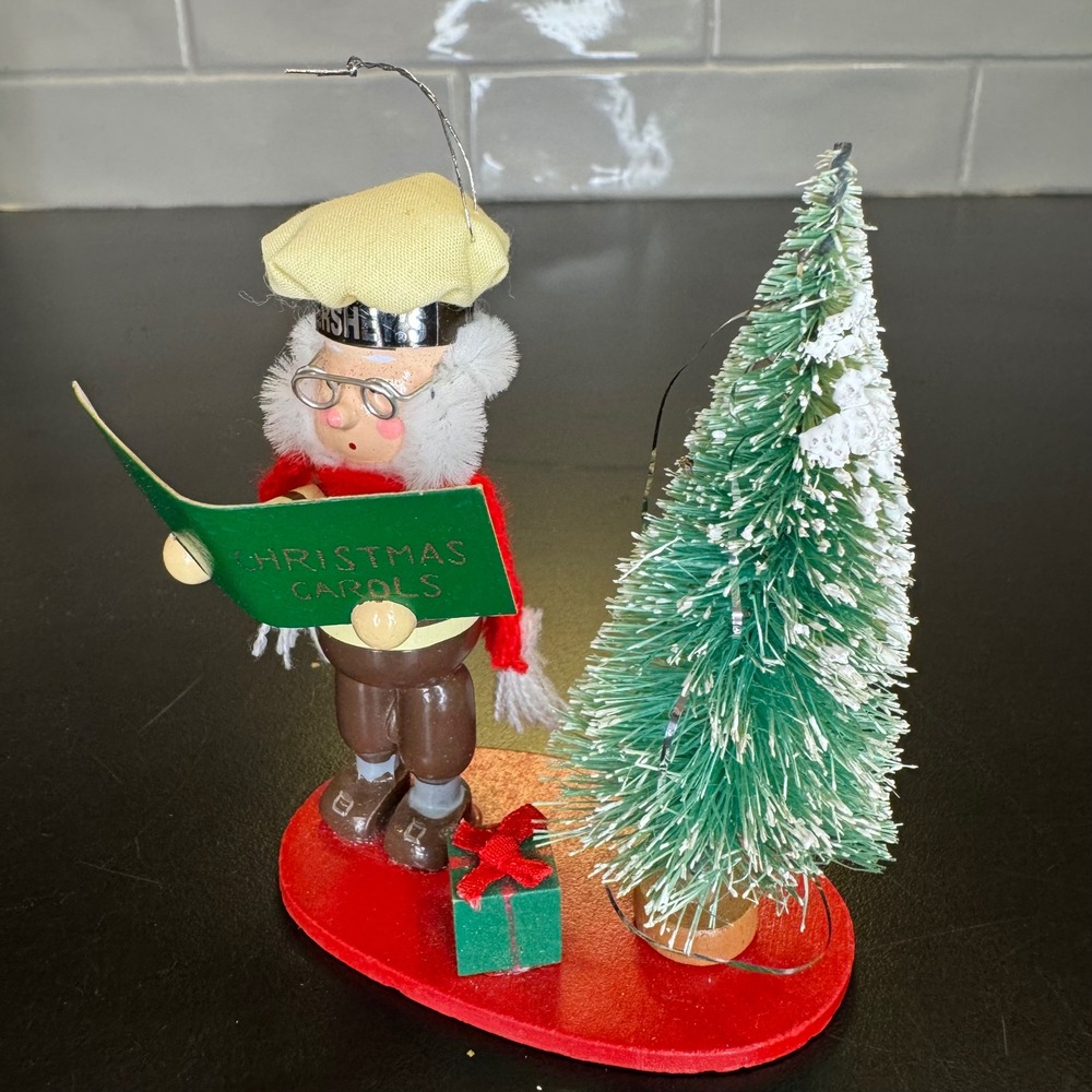 Hershey's Ornament Collector Series 1993 Multicolor Caroler with Tree Vintage
